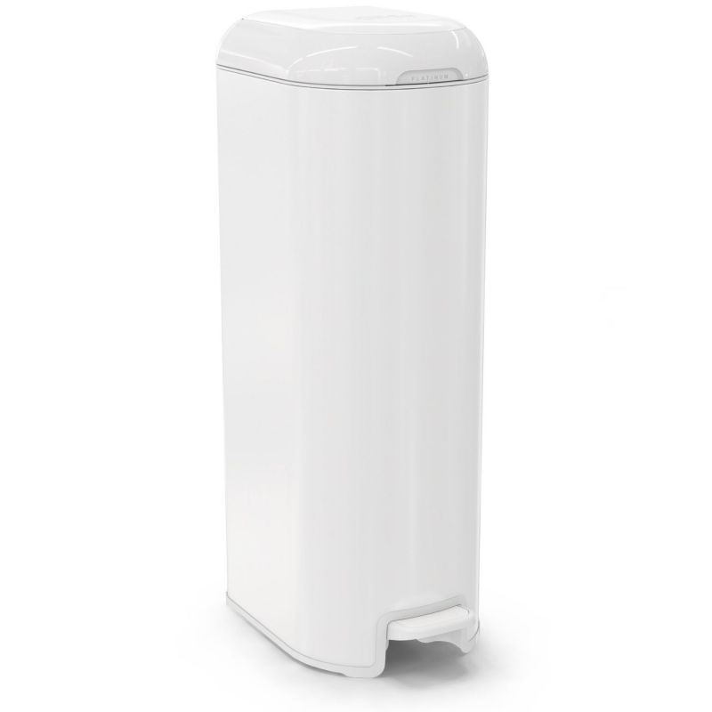 Poubelle à couches Platinium Blanche avec recharge Diaper Genie Produit 1
