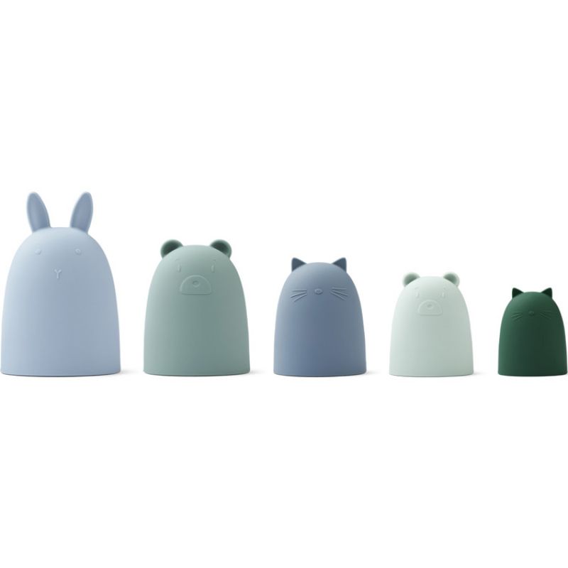 Lot de 5 jouets empilables Anneli mint multi mix Liewood