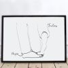 Affiche petits et grands pieds A4 (personnalisable)  par Minoé