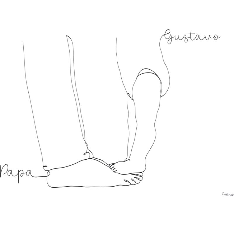 Affiche petits et grands pieds A4 (personnalisable) Minoé