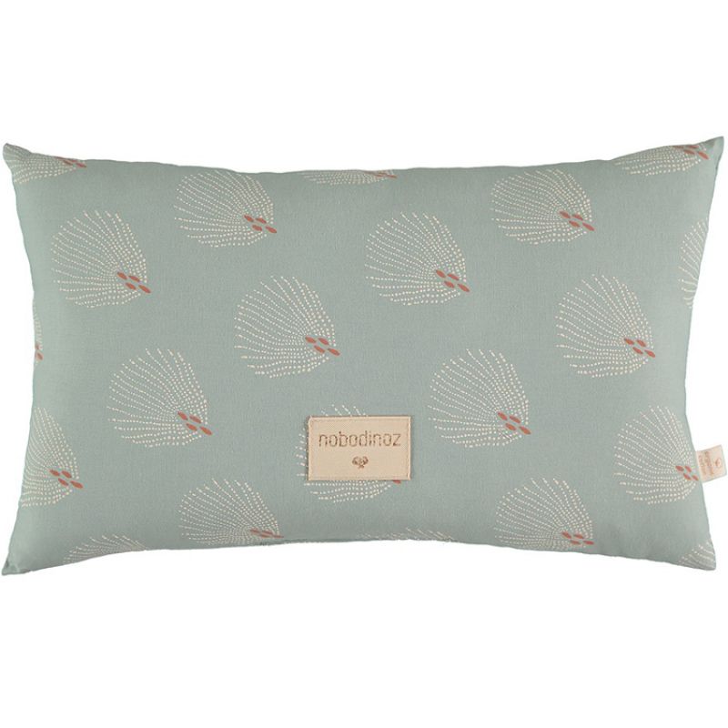 Coussin Laurel White Gatsby Antique Green (22 x 35 cm) Nobodinoz
