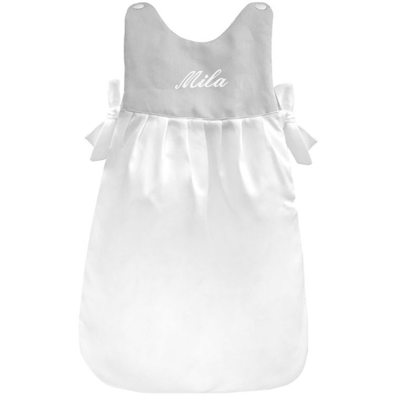 Gigoteuse 4 saisons grise personnalisable (75 cm) ANVIE