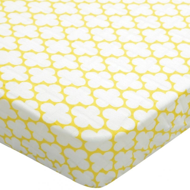 Drap housse berceau fleurs jaune (40 x 80 cm) Lodger