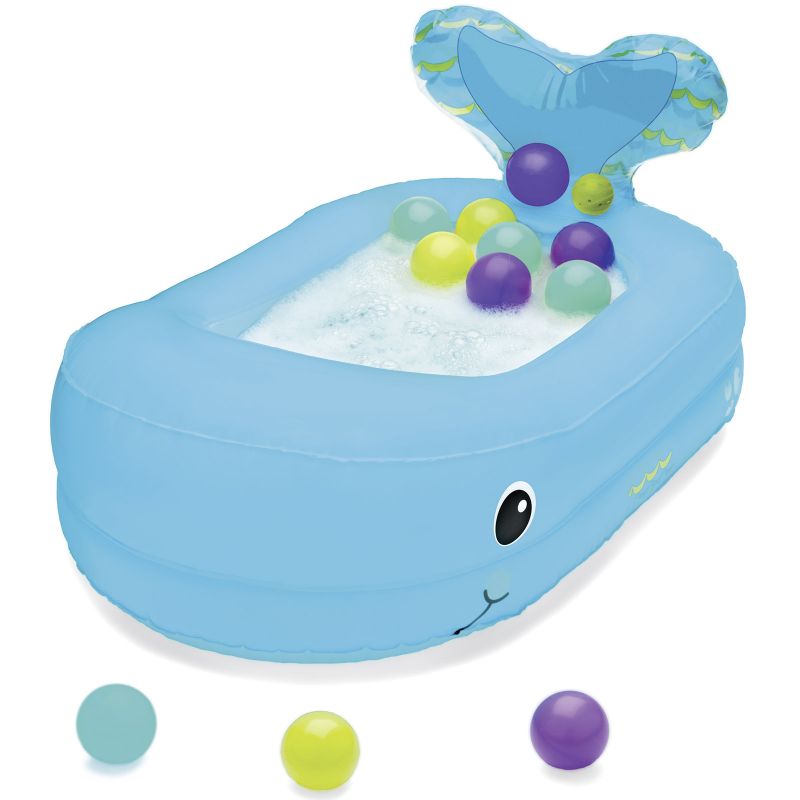 Baignoire gonflable baleine avec balles de jeu Infantino