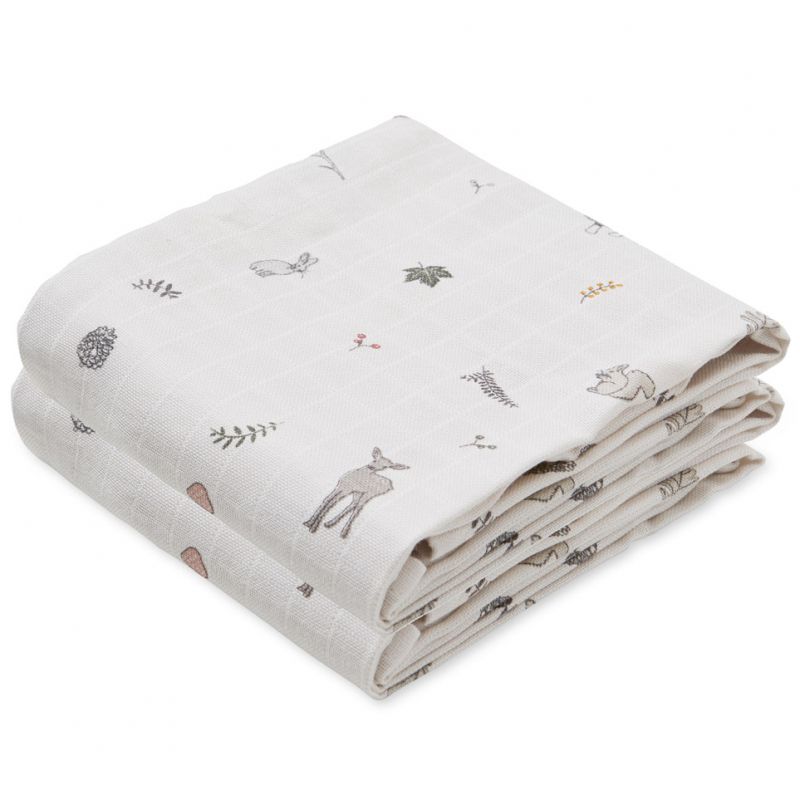 Lot de 2 langes en coton bio Faon (70 x 70 cm) Cam Cam Copenhagen