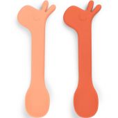 Lot de 2 cuillères en silicone Lalee papaye