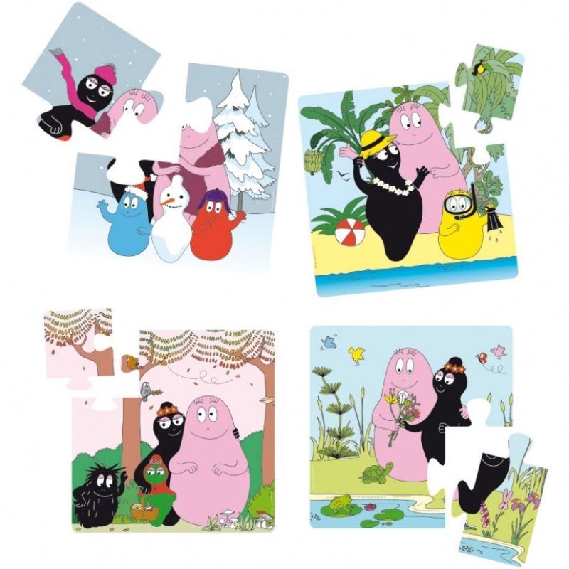 Coffret 4 puzzles Barbapapa (4, 6, 9, 12 pièces) Petit Jour Paris