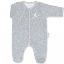 Pyjama léger terry Bmini gris à points tom (naissance : 50 cm)  par Bemini