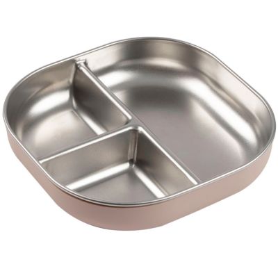 Assiette compartimentée inox Barbe à papa Béaba