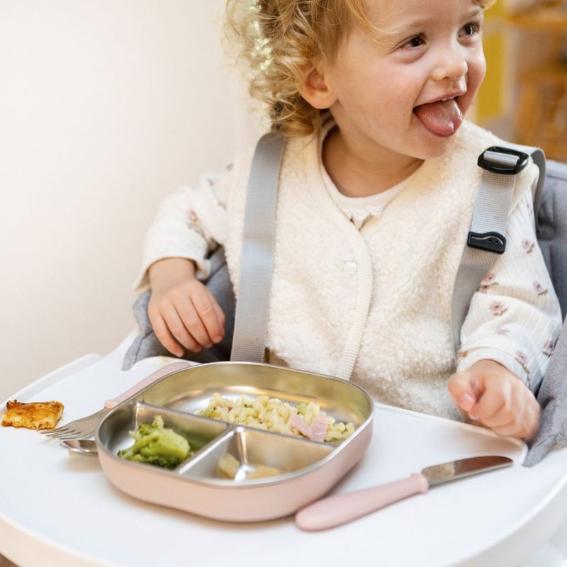 Assiette compartimentée inox Barbe à papa Béaba Ambiance 4