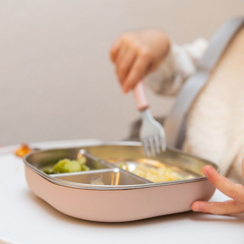 Assiette compartimentée inox Barbe à papa Béaba Ambiance 6