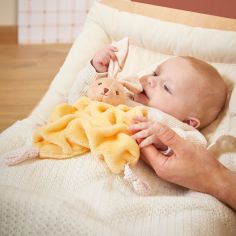 Doudou plat Lapin jaune