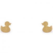 Boucles d'oreilles Mini Coquine canard (vermeil doré)  par Coquine