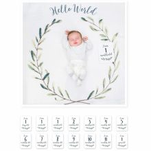Cartes étapes de bébé + maxi lange Hello World (7 cartes recto verso)  par Lulujo