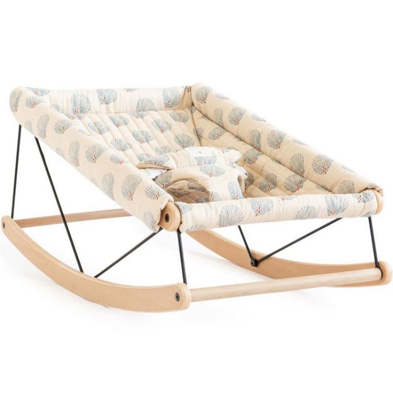 Housse pour transat Growing green Blue Gatsby Cream Nobodinoz