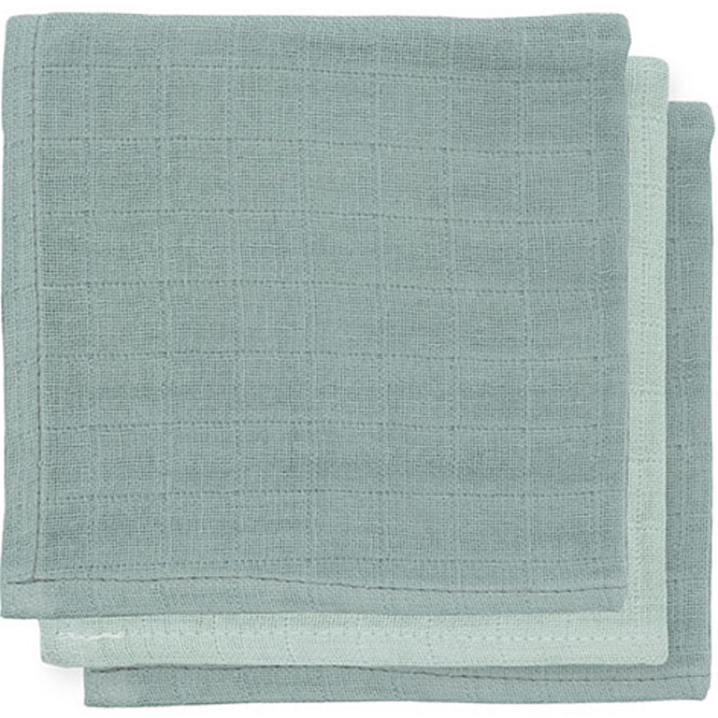 Lot de 3 mini langes en bambou Ash green vert (31 x 31 cm) Jollein