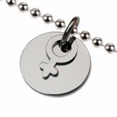 Collier sur chaîne boule I am Fille (argent 925°)