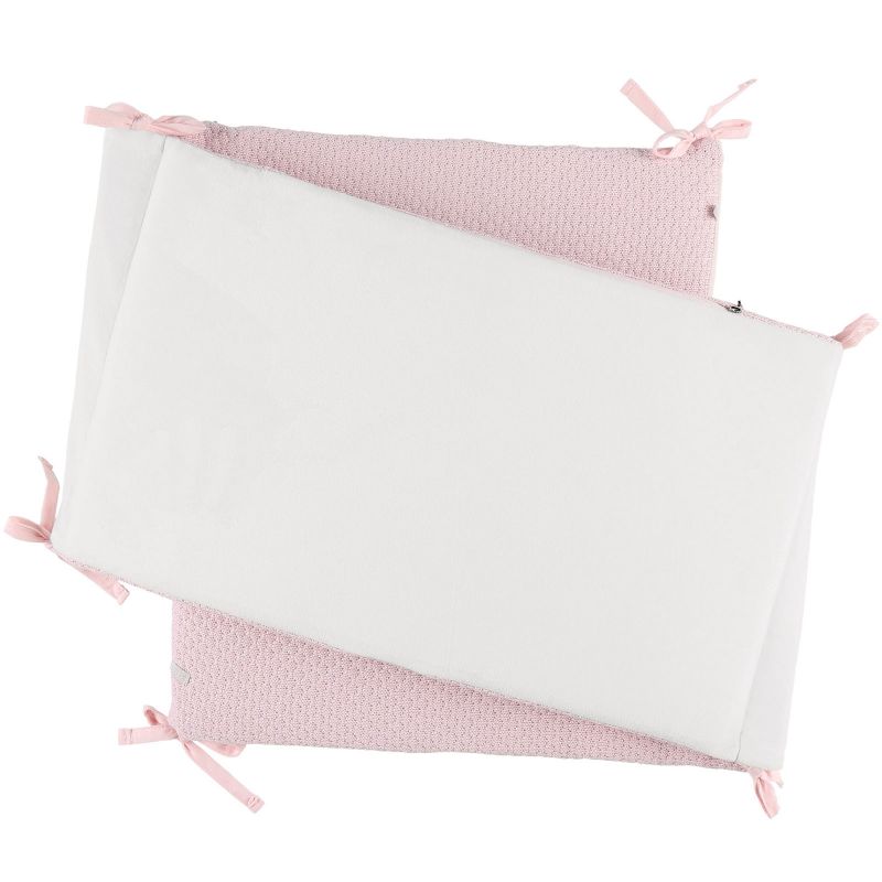 Tour de lit rose cocon silver Tricoloudoux (pour lits 60 x 120 cm et 70 x 140 cm) Noukie's