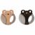 Variation Beige, noir du produit Lot de 2 anneaux de dentition animaux beige et noir de la marque Filibabba
