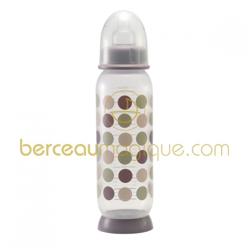 Biberon à pois poudré rose 330 ml Béaba