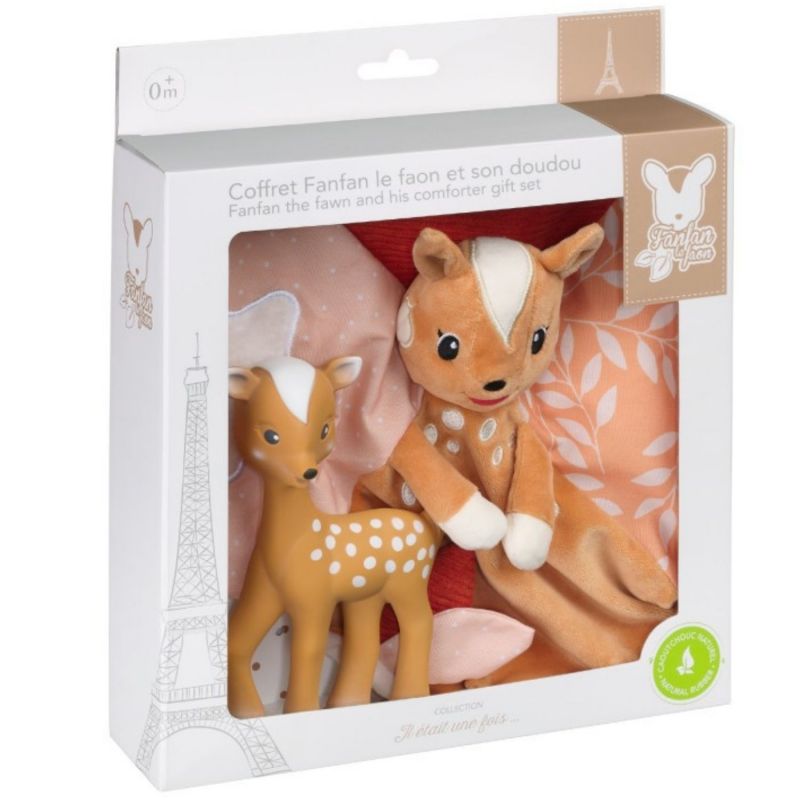 Coffret Fanfan le faon et son doudou Sophie la girafe Packaging 1