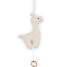 Peluche musicale Lama blanc - Jollein