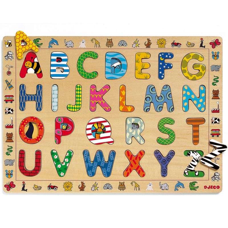 Puzzle en bois ABC (26 pièces) Djeco