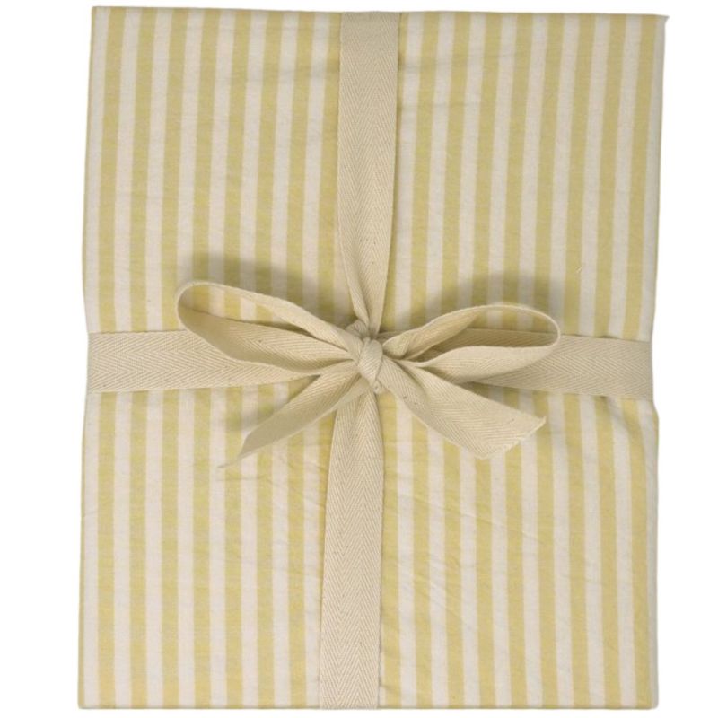 Drap housse en percale de coton Rayé Tournesol (60 x 120 cm) Kadolis Packaging 5