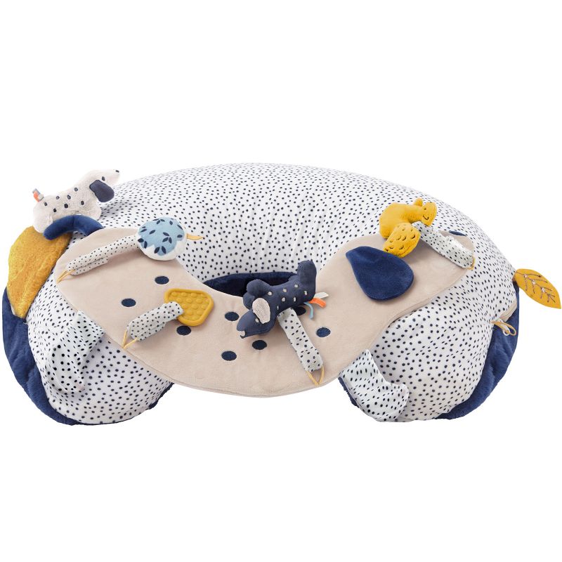 Cale-bébé d'activités en veloudoux Aston & Jack chien bleu Noukie's