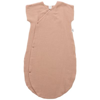 Gigoteuse d'été forme kimono double gaze uni Mocha (6-18 mois)