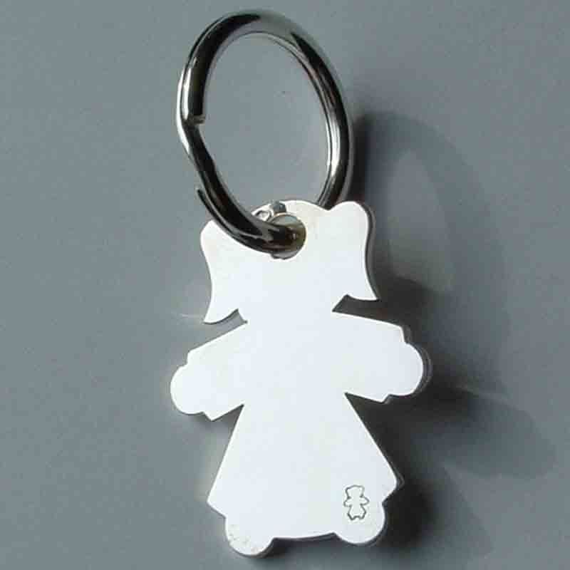 Porte-clés petite fille (argent massif) Loupidou