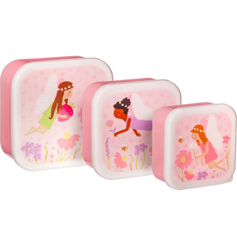 Lot de 3 boîtes à goûter fée Fairy Garden sass & belle
