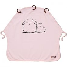 Protection pour poussette Baby Peace coton bio Cuddles rose  par Kurtis