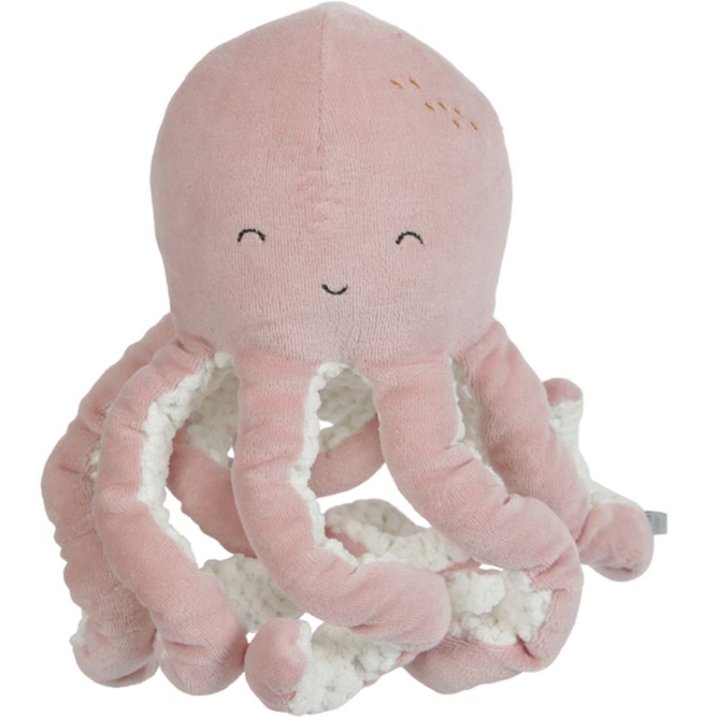 Peluche Pieuvre Ocean pink (22 cm) Little Dutch
