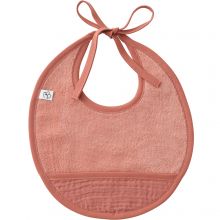 Bavoir de naissance à nouer Marsala  par BB & Co