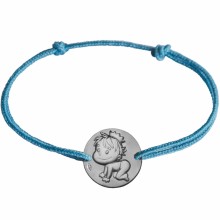 Bracelet cordon enfant Blagueur (argent 925°)  par La Fée Galipette