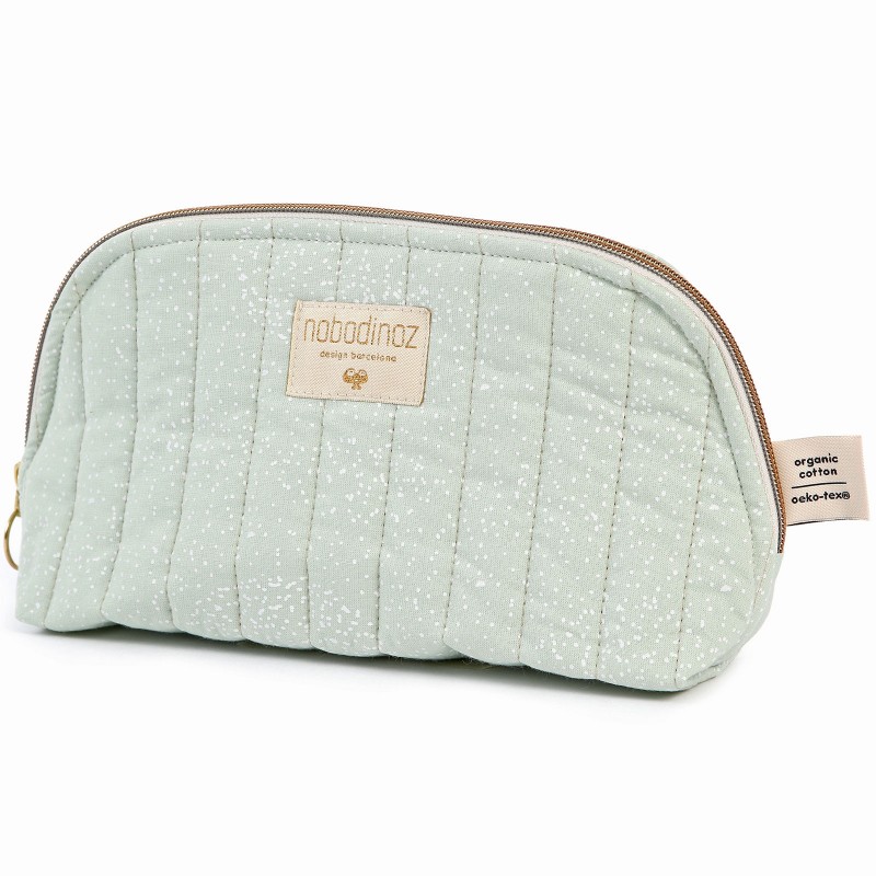Trousse de toilette Holiday vert d'eau White bubble Nobodinoz