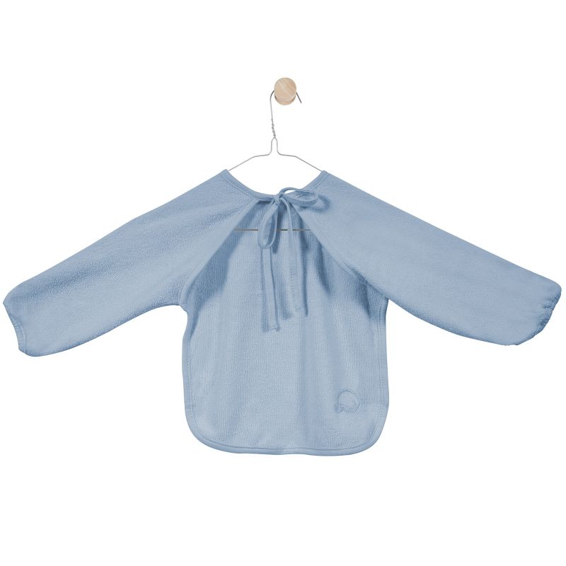 Bavoir à nouer à manches bleu Jollein