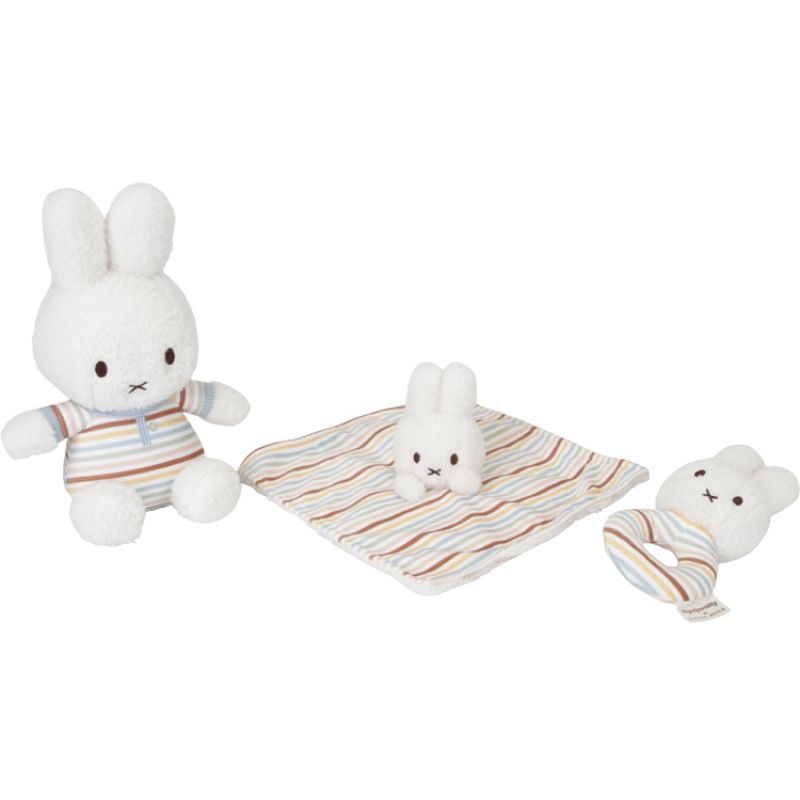 Coffret cadeau 3 pièces lapin Miffy Vintage Sunny Stripes Little Dutch