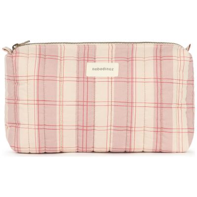 Trousse de toilette Stories Édition limitée Powder red checks Nobodinoz