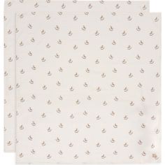 Lot de 2 maxi-langes en coton Nostalgic Ride (115 x 115 cm) - Jollein