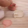 Lot de 2 minis boîtes à goûter en silicone Baleine Blush  par Filibabba