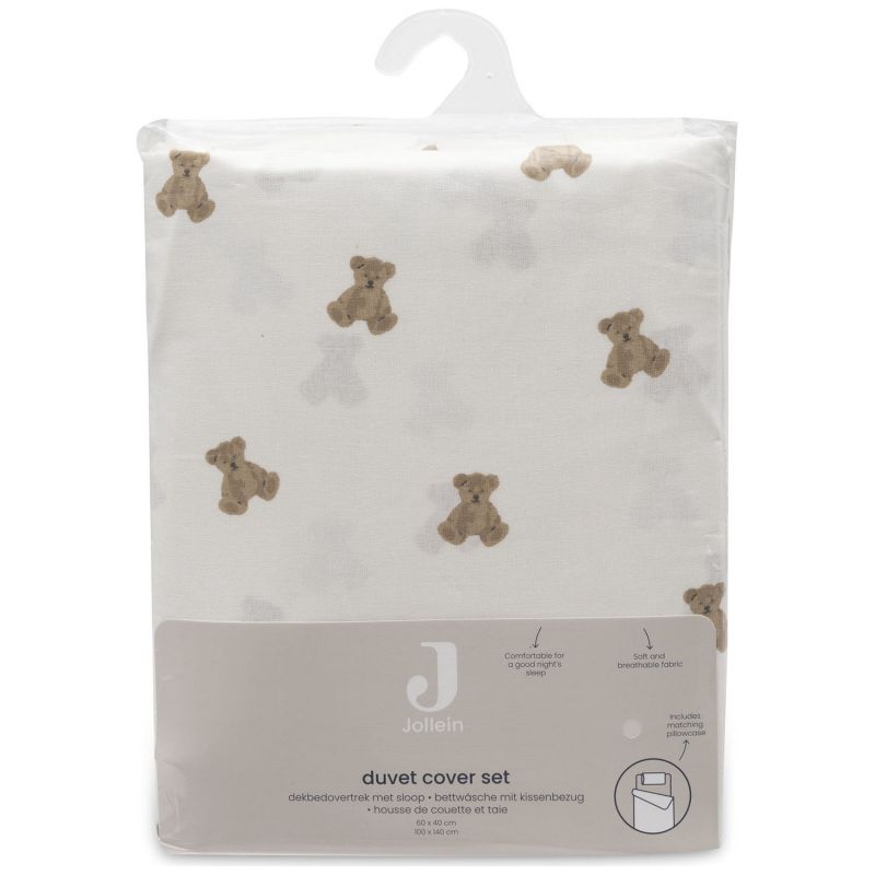 Housse de couette + taie d'oreiller Mini Teddy Bear (100 x 140 cm) Jollein Packaging 5