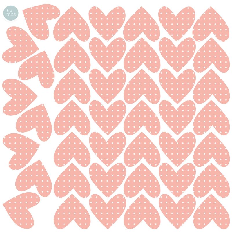 Sticker Coeurs rose (modèle intermédiaire) Love Maé
