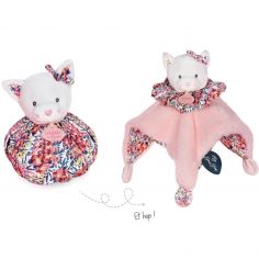Doudou boule 3 en 1 Chat Les petits futés - Doudou et Compagnie