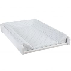 Plan à langer pour commode blanc matelas pois beige - Micuna