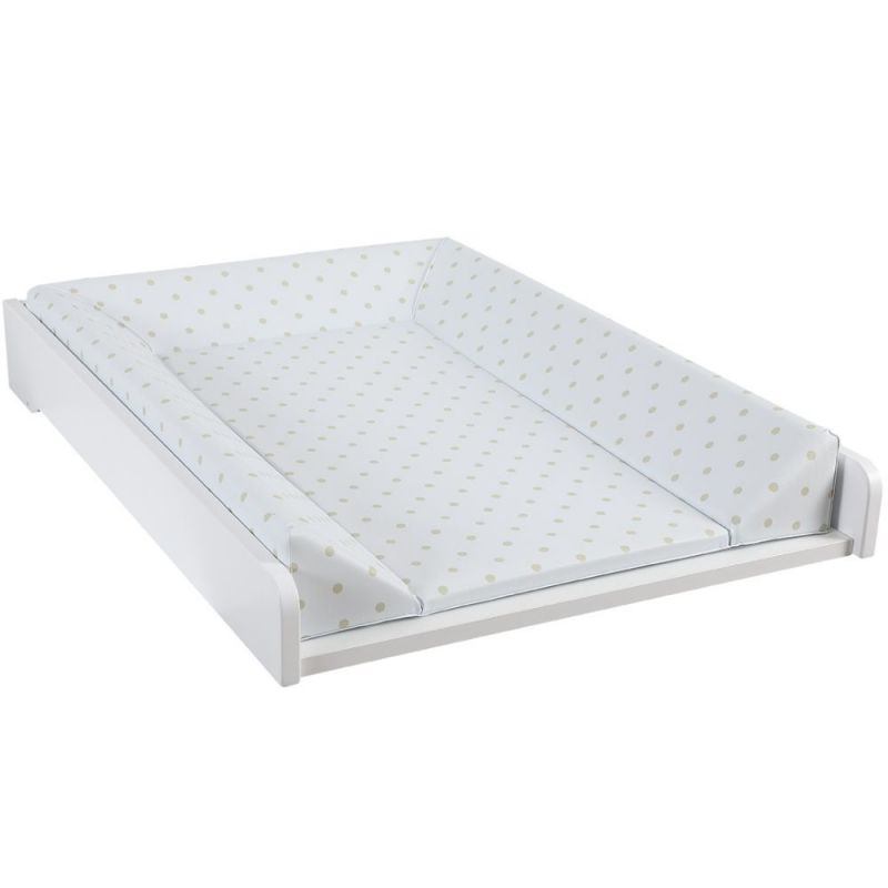 Plan à langer pour commode blanc matelas pois beige Micuna Produit 1 grande taille