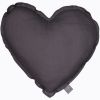 Coussin coeur gris graphite (40 cm)  par Cotton&Sweets
