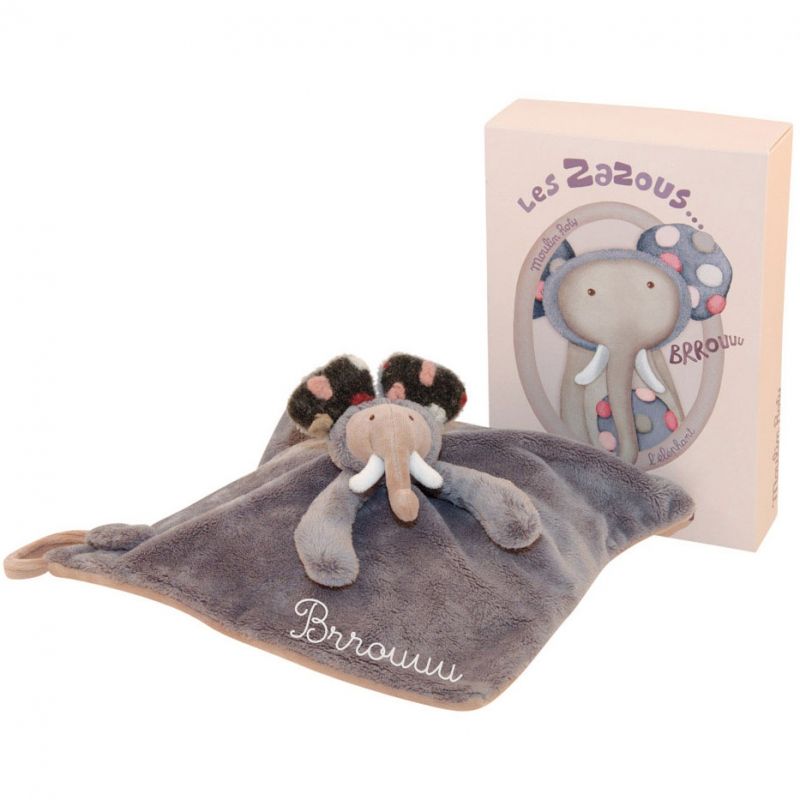 Doudou éléphant personnalisable Les Zazous (25 x 25 cm) Moulin Roty