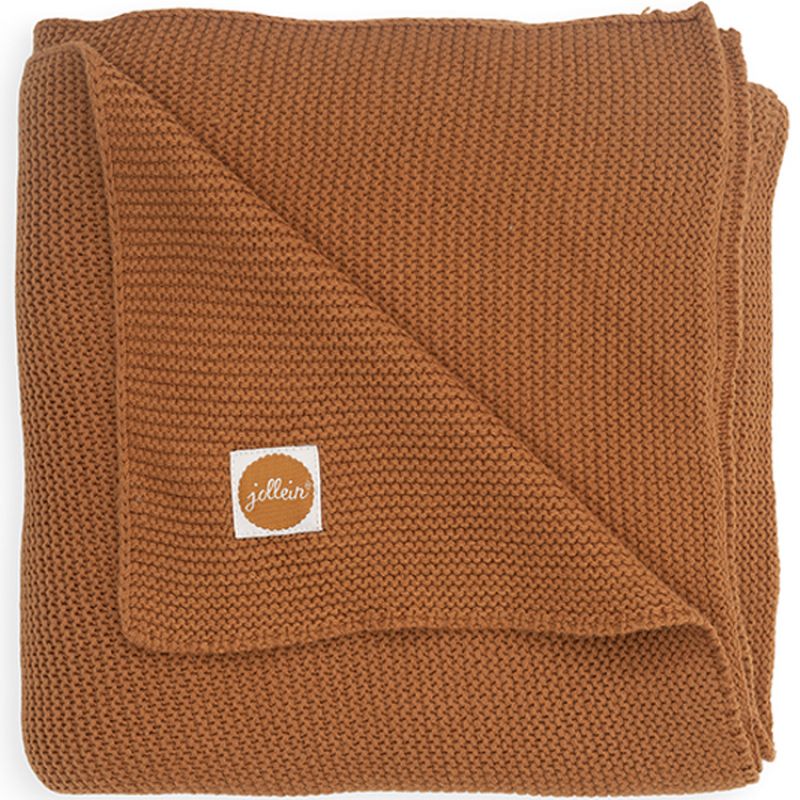 Couverture en tricot Basic knit Caramel (75 x 100 cm) Jollein